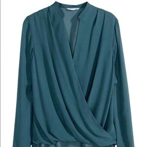 H&M | cobalt blue wrap top